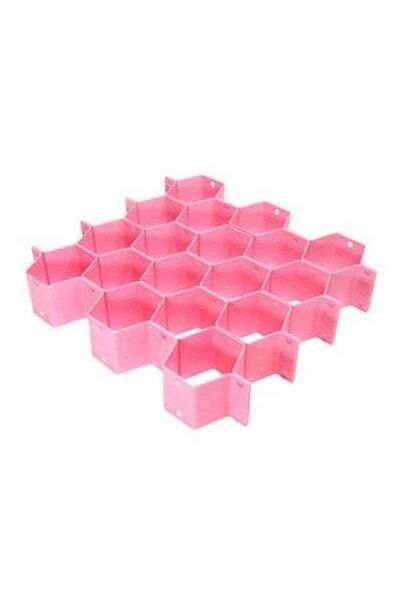 HALAMODO 8-Piece Drawer Organizer Partition Pink