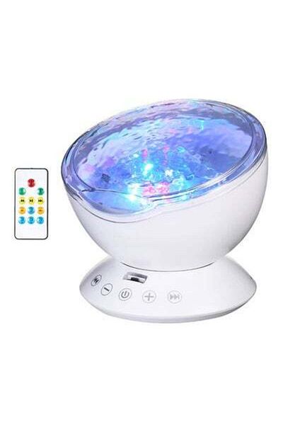 HALAMODO Ocean Wave Projector Lamp White
