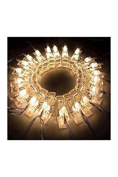 HALAMODO 20-Led Photo Clips Strings Gold
