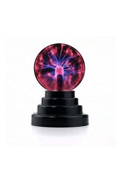 HALAMODO USB Plasma Ball Black/Clear 3inch