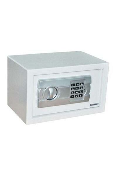 HALAMODO Electronic Digital Safe White/Silver 32x24x21centimeter