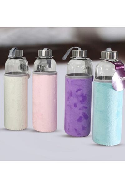 Hane216 Plush Covered Glass Flask 1000 ml