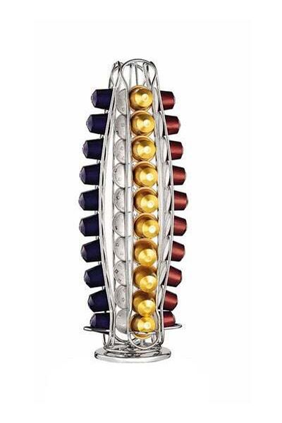 HALAMODO Nespresso Capsule Holder 40 Pods Silver 175x175x405mm