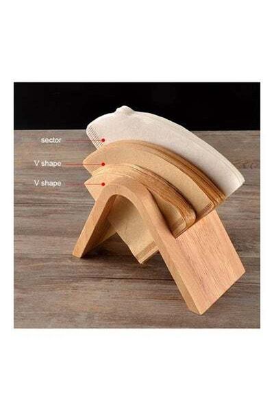 HALAMODO Coffee Filter Holder Beige 17.6 x 7.9 x 11.6cm