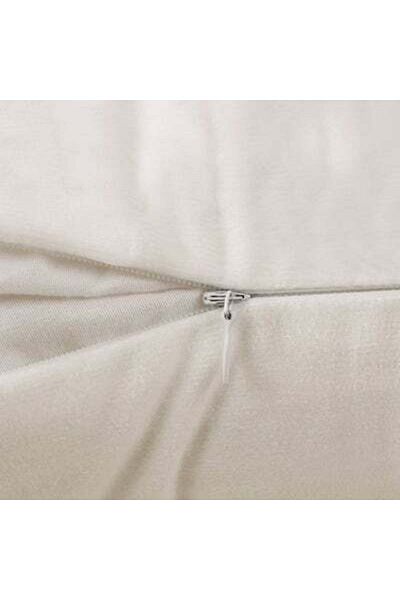 HALAMODO Leaves Printed Soft Decorative Cushion Cover White/Yellow/Grey 45x45cm