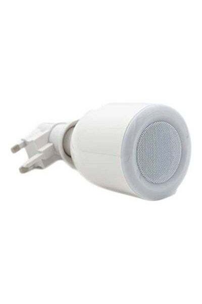 HALAMODO مصباح قرآن LED مع مكبر صوت 15 × 5.5 × 2.2 سم بلاستيك أبيض
