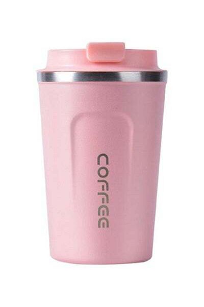 HALAMODO Stainless Steel Insulated Thermal Coffee Cup Pink/Silver 15x7.50x9.40cm