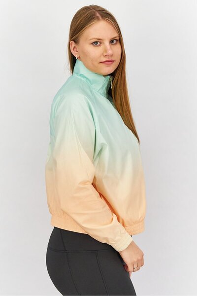 Puma Women Sports Fit Gloaming AQP Full Zip Jacket, Mint and Orange