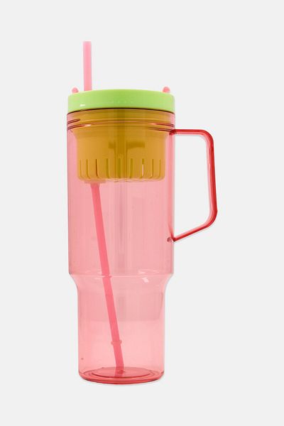 Vessel Clear Tumbler With Tea And Fruit Infuser, Pink