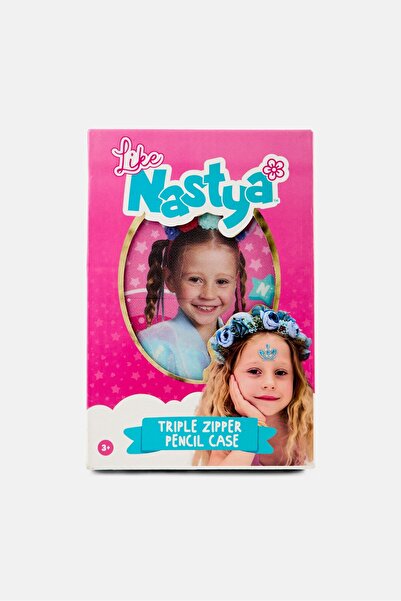 Like Nastya حافظة أقلام بثلاثة سحّابات