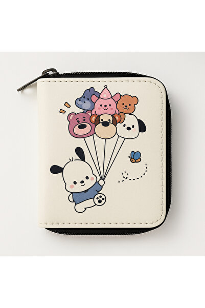 facnspt محفظة سانريو بوشاكو اللطيفة ذات الطابع البالوني