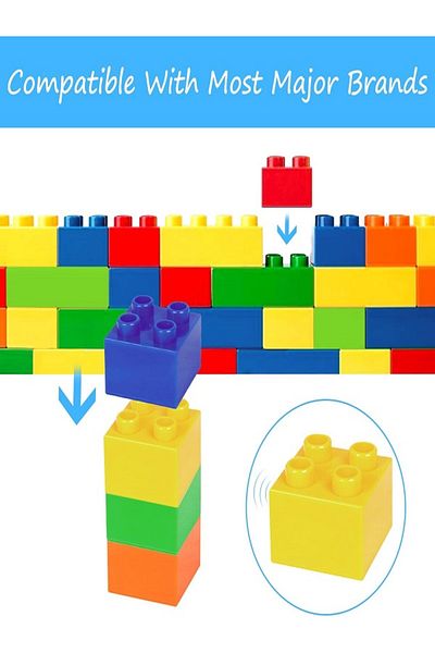 rexa 150 قطعة بناء كبيرة بـ 6 ألوان وحجمين 27×13×21 سم
