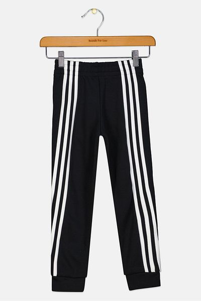 adidas Kids Boy Sportswear Fit Outdoor Sweatpants, Black/White