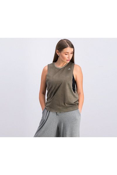 Reebok Women Combat Spray Dye Tank, Olive
