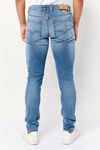 Diesel Men Skinny Fit Washed Denim Jeans, Blue