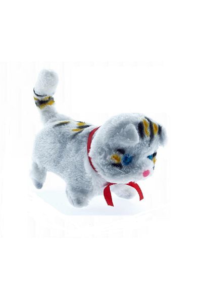 rexa Battery-Operated Walking Cat Toy with Sound – Interactive Pet Toy for Kids 15 x 8 x 12 cm
