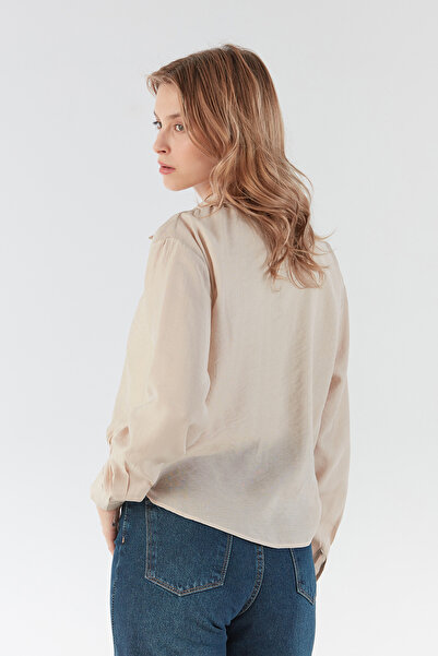 Fulla Moda Basic Body Detaylı Kolyeli Gömlek