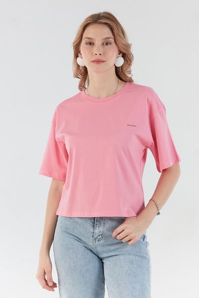Fulla Moda Tricou oversize crop cu detaliu accesorii Peacebud