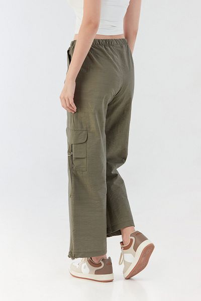 Fulla Moda Παντελόνι Parachute Fabric με ελαστική μέση