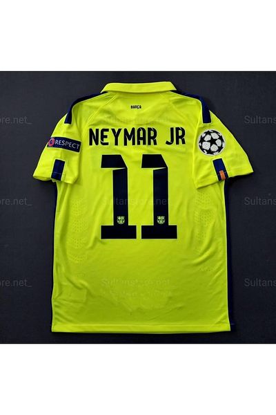MONTENERO Barcelona 2014/15 Season Neymar Jr Nostalgia Jersey (Neon)