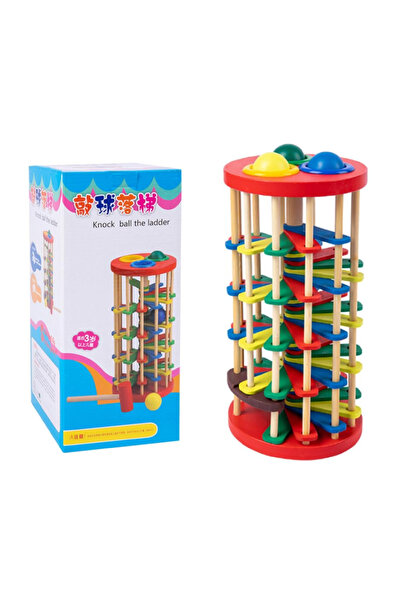 rexa برج خشبي على شكل كتلة ذكاء إبداعي، يُدفع ويُلف