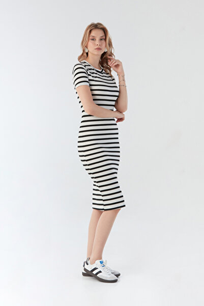 Fulla Moda Базова сукня в смужку з підкладкою