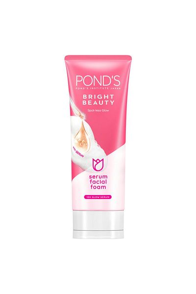 Ponds Bright Beauty Spot-Less Glow Serum Facial Foam 100 g + Face Massager