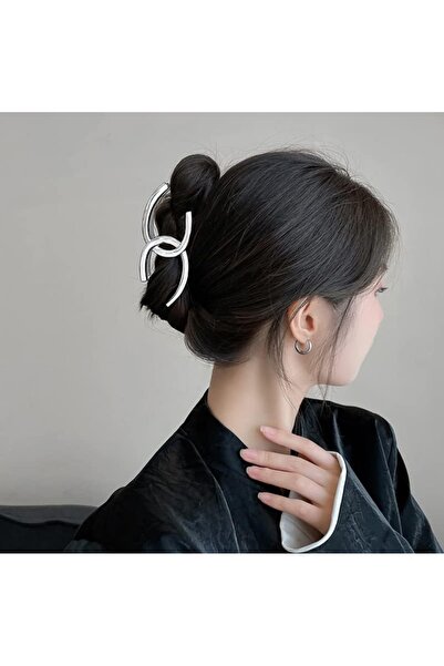 REBORN DESIGN CC موديل 10 سم مشبك معدني فضي اللون