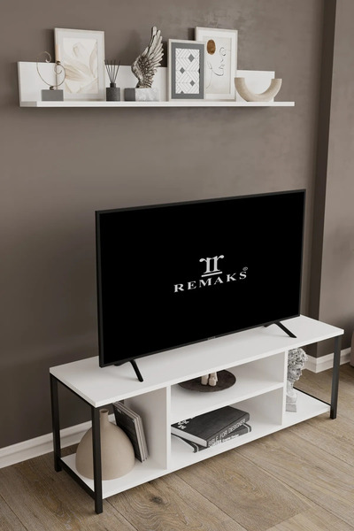 Remaks Sinem Televizyon Sehpası Tv Ünitesi Konsol Tv Sehpası Beyaz