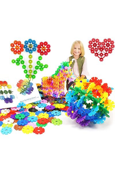 Yelajoy 300 Pcs Snow Shaped Discs Puzzle,Educational Building Blocks,for Kids 5+