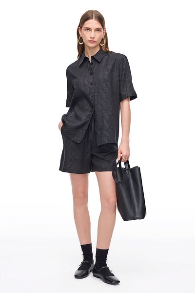 Perspective Black Gads Comfortable Fit High Waist Short Length Shorts