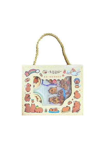Bam Yf-8848 Cartoon Characters Sticker Set with Handle Bag - Single