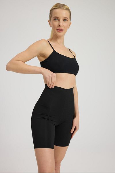 fitbody Recuperative Laser Cut High Waist Boxer Shorts Corset Black