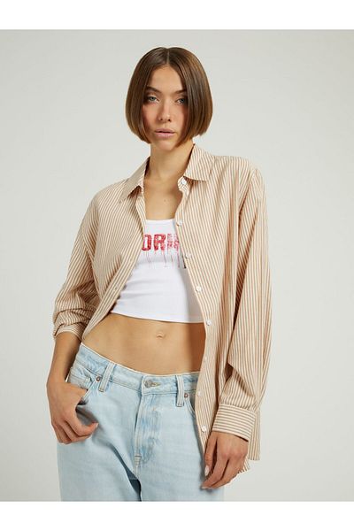 Guess Ls Graffiti Women's Regular Fit Shirt