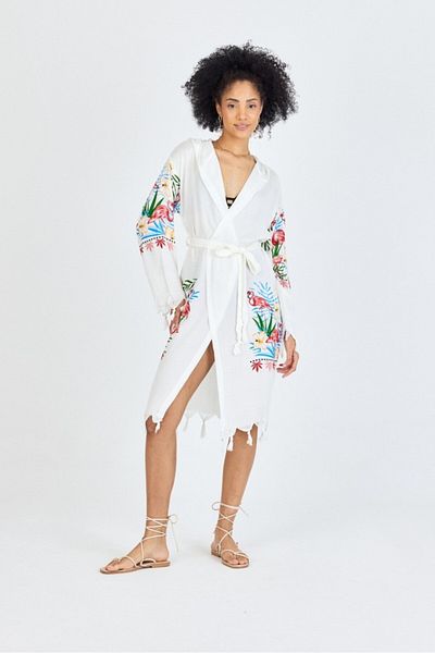 Mulberry Γυναικείο μπουρνούζι Samira Bamboo Printed Organic