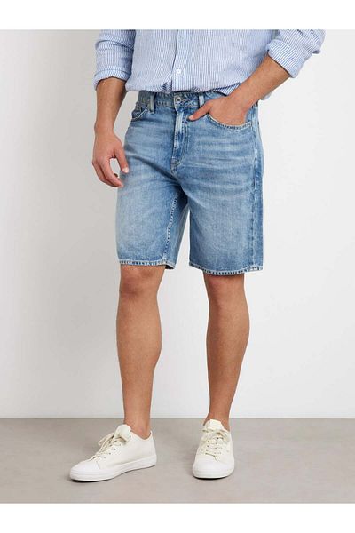 Guess RODEO SHORT-ECO C Pantaloni scurți din denim pentru bărbați, albastru, cu talie normală M4GD27D5AY2EXPE