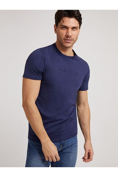 Guess Es Men's Navy Blue T-Shirt