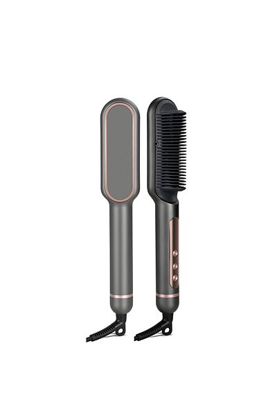 Fancy Only Hair Straightener Brush - Professional Hair Iron with Built-in Comb, Fast Heating & 9 Temp Settings