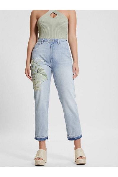 Guess Blugi Mom pentru femei, cu croiala relaxată