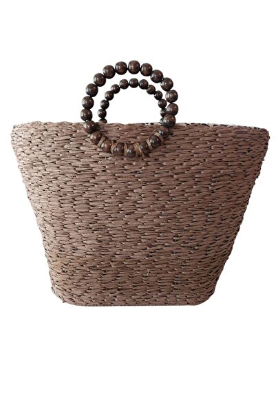 handedizayn Hediyedelisi Hasır Elişi Büyük Plaj Boy Kadın Kol Çantası