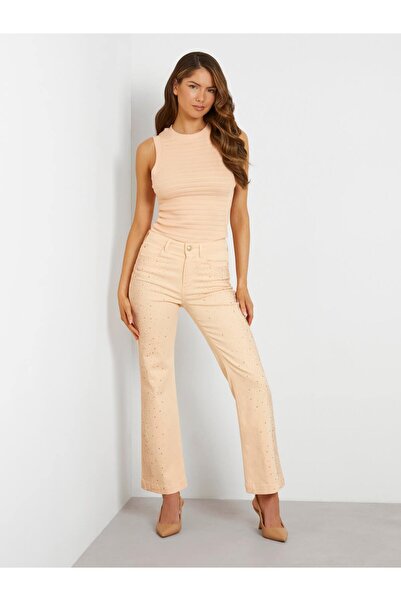 Guess Normal Bel Normal Paça Skinny Fit Turuncu Kadın Denim Pantolon W4GA0UD4PV4-S0DA