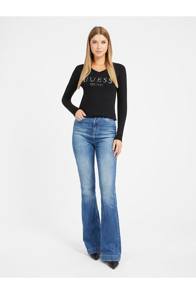 Guess Pulover de damă Ls Vn Jade