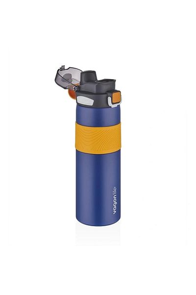 Vagonlife Vgn032 800ml Navy Blue Steel Flask Single Lid Dual Use