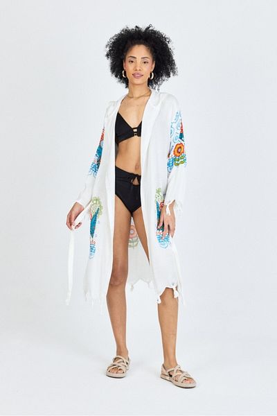 Mulberry Γυναικείο μπουρνούζι Samira Bamboo Printed Organic
