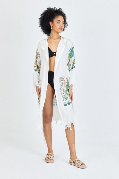 Mulberry Γυναικείο μπουρνούζι Samira Bamboo Printed Organic