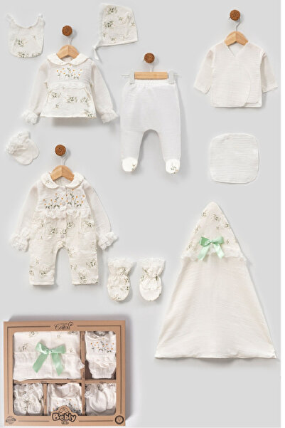 Bebly Kids مجموعة بيبيلي كيدز فتاة زهرية موسلين مكونة من 10 قطع