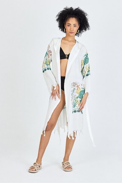 Mulberry Γυναικείο μπουρνούζι Samira Bamboo Printed Organic