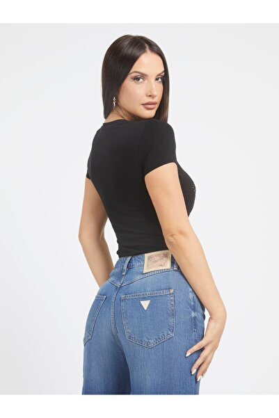 Guess Ss Cn 4g Logo Women's Slim Fit T-Shirt