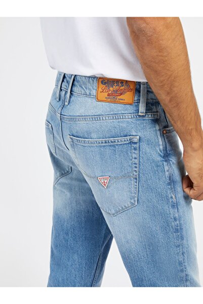 Guess Normal Bel Normal Mavi Erkek Denim Pantolon M4RAS2D58M3R8TE_SLIM TAPERED - ECO