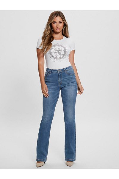 Guess Ss Cn 4g Logo Γυναικείο μπλουζάκι Slim Fit
